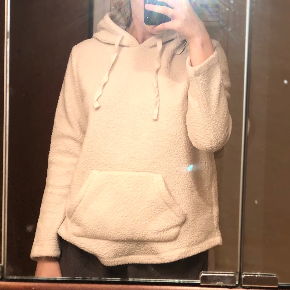 White Fuzzy hoodie
